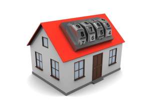 house with combination lock