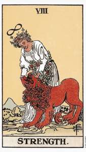 The Strength Card in the Rider-Waite Tarot Deck