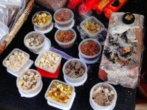 Various frankincense & myrrh resins.