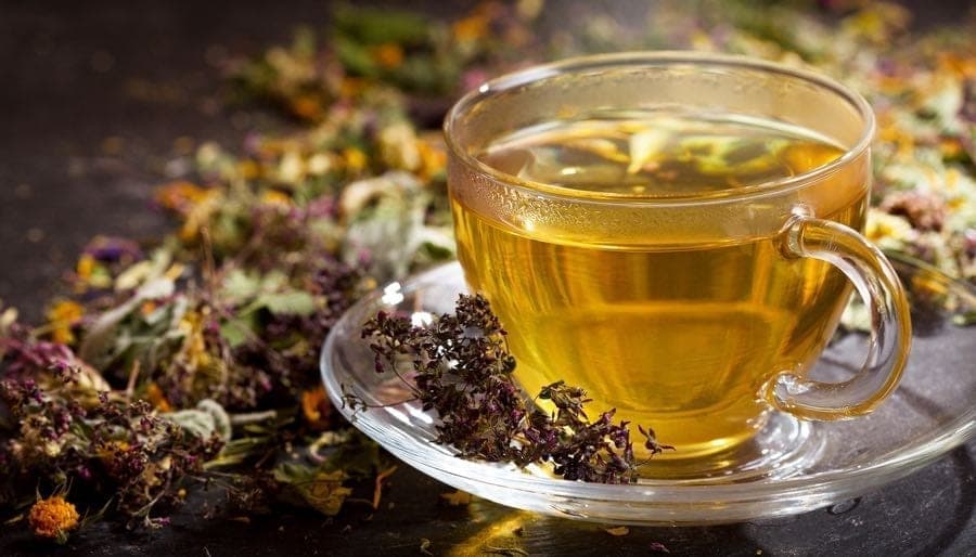 Glass Cup of Herbal Tea