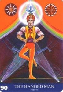 aura soma card the hanged man