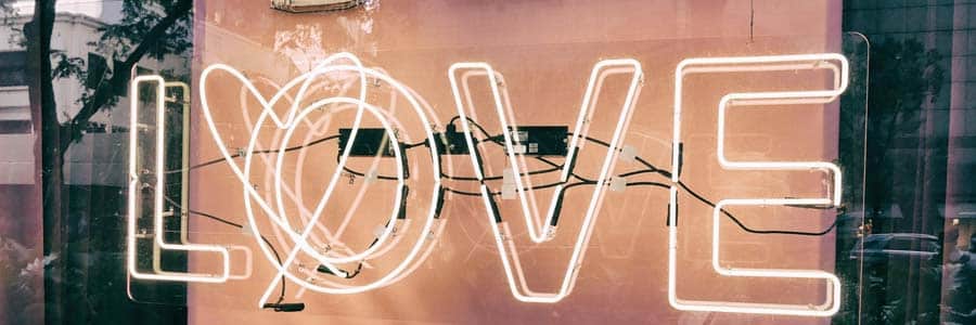 neon love sign