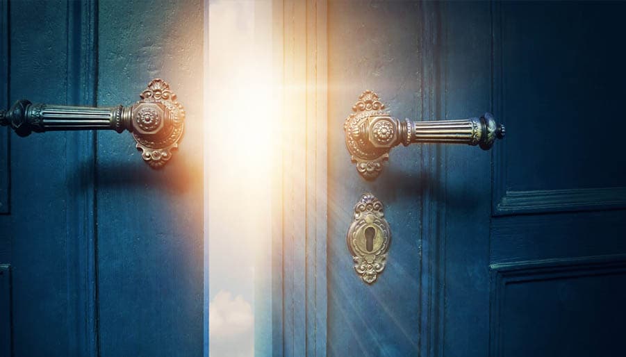 open door where destiny awaits