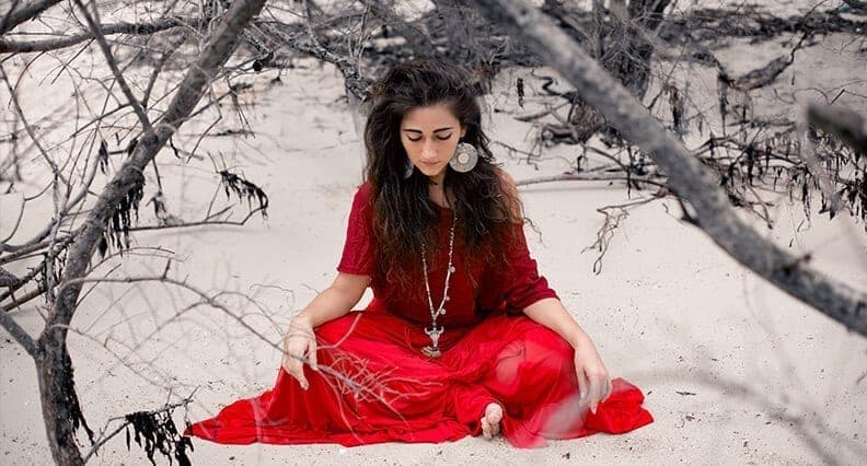 lady performing ritual
