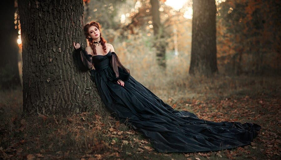 Magickal woman in the forest