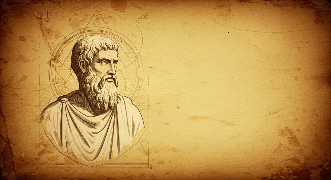 pythagoras image on parchment