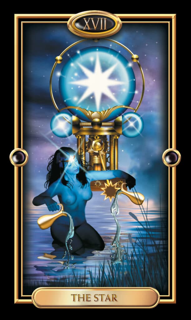 Star Tarot Card  gilded
