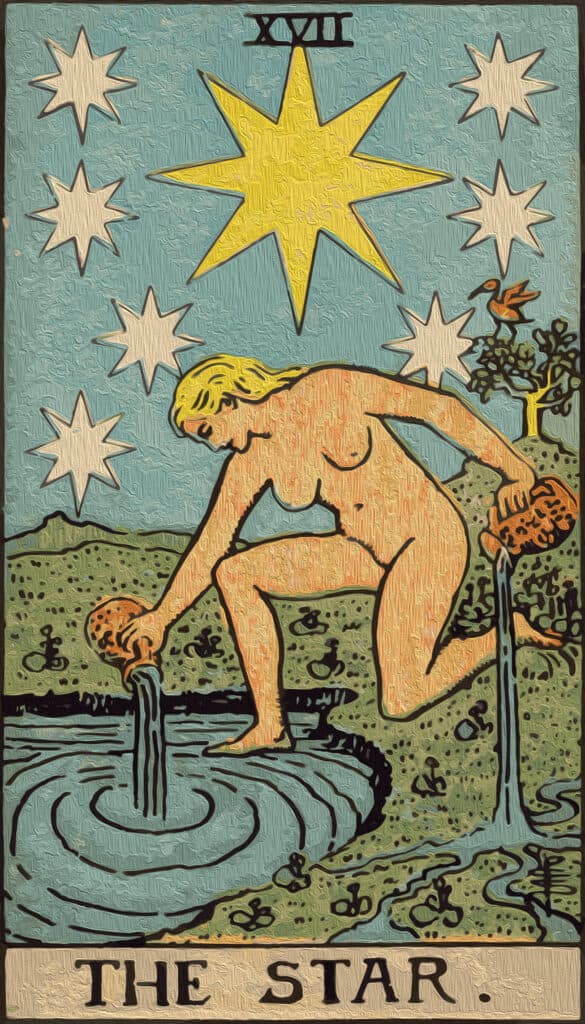 Star Tarot Card painted
