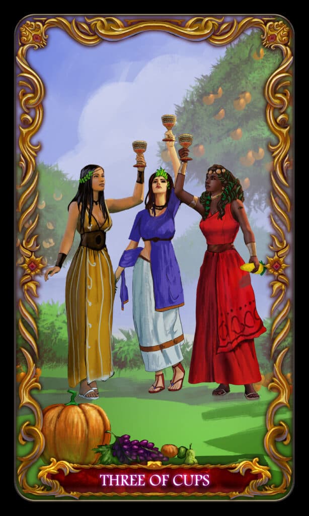 Three of Cups Tarot Card