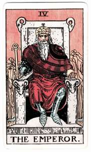 The Emperor Tarot Birth Card from the Rider-Waite Deck