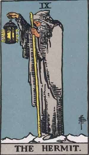 Tarot Birth Card The Hermit Number 9