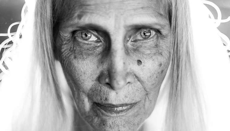 Black & White Portrait of Older Woman, Divine Feminine Awakening