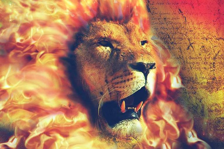 Leo Lion With a Mane of Fire