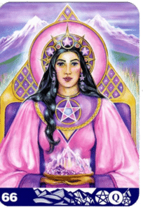 aura soma oracle card - queen of pentacle