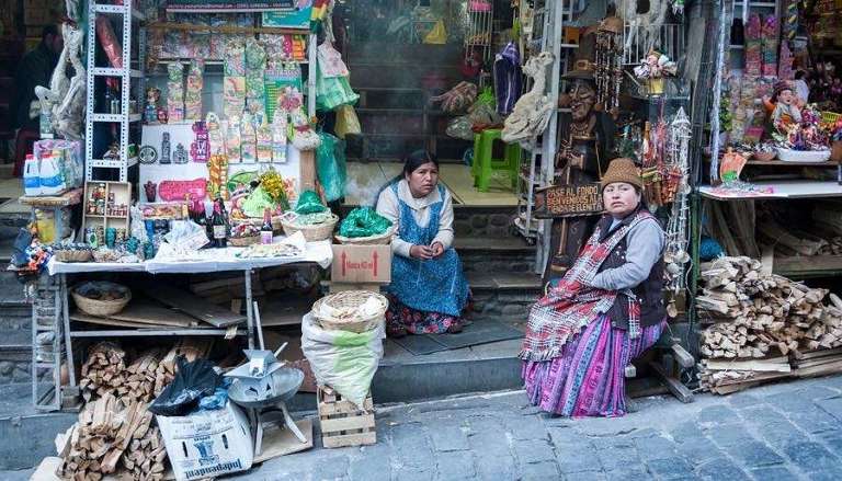 Traders at the Bolivian Witches Market