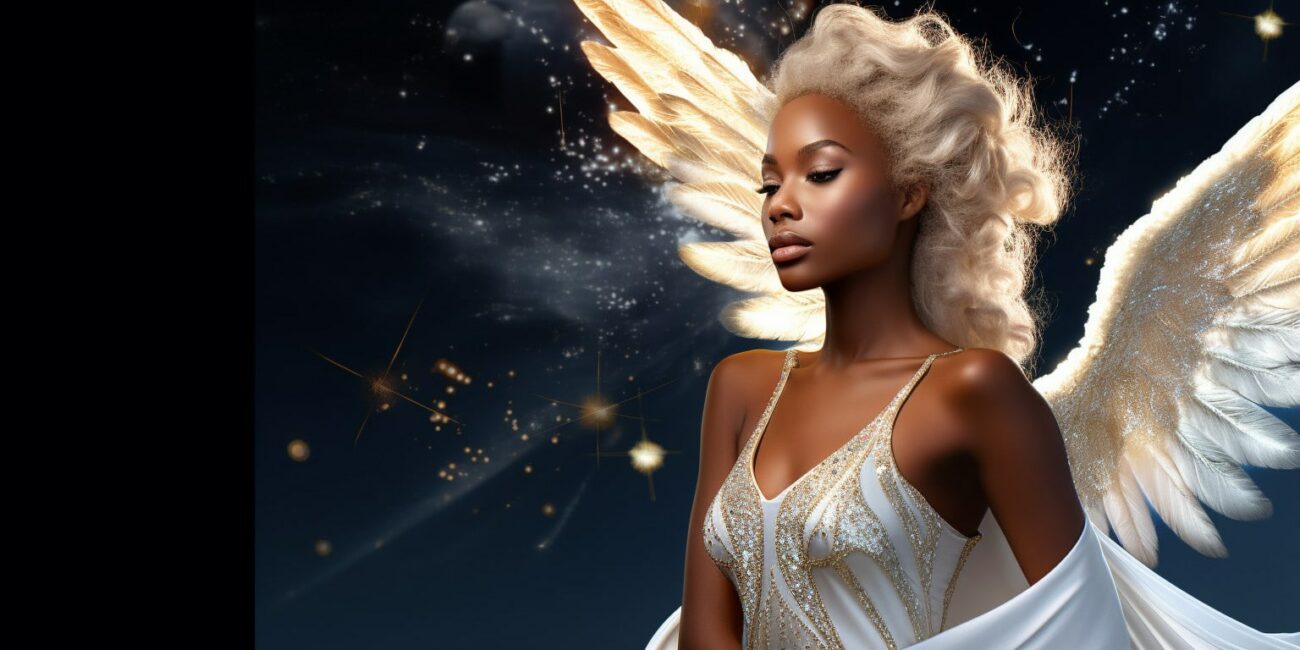 Angel Number 622 - Angel with short blonde hair. Her wings are white.
