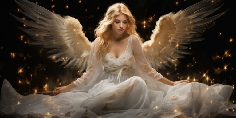 Angel Number 668 - Angel with long blonde hair.