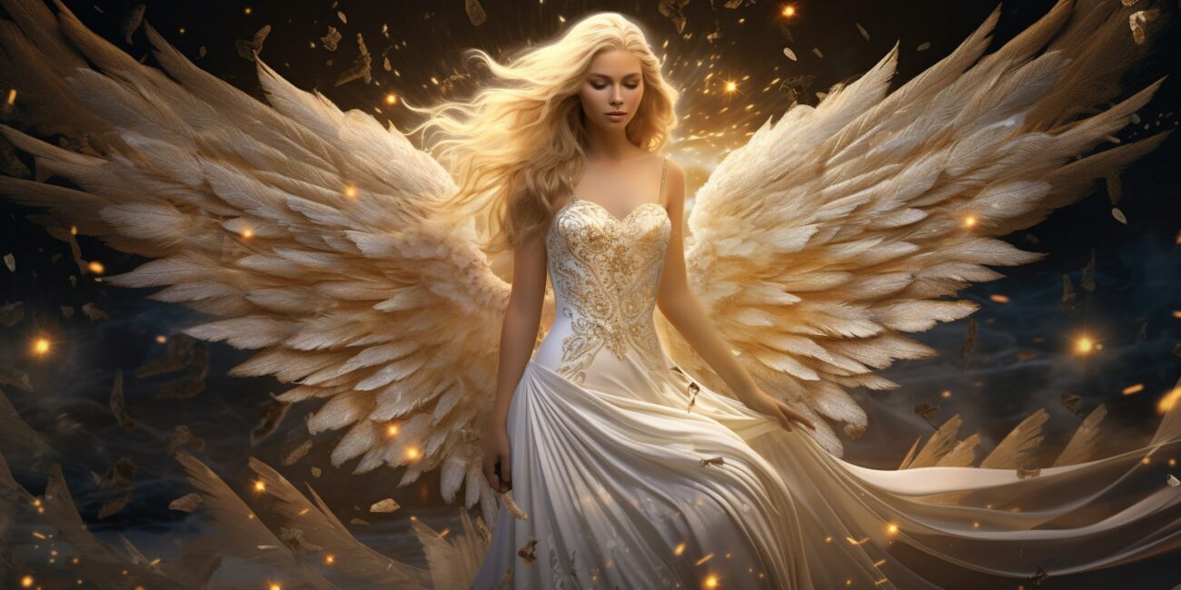 Angel Number 667 - Angel with long blonde hair.