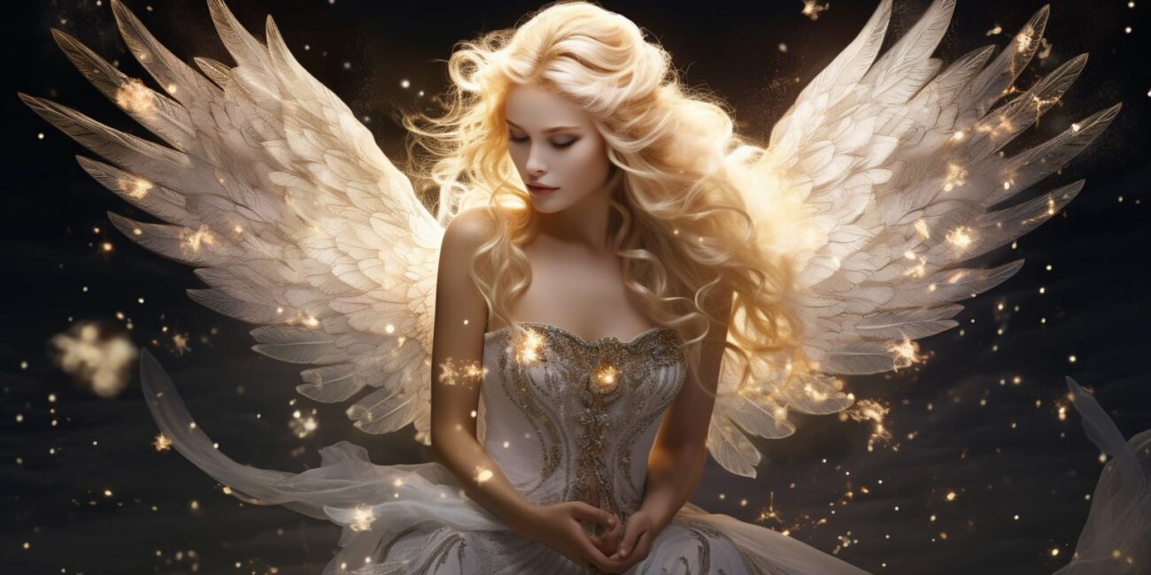 Angel Number 776 - Angel with long blonde hair.