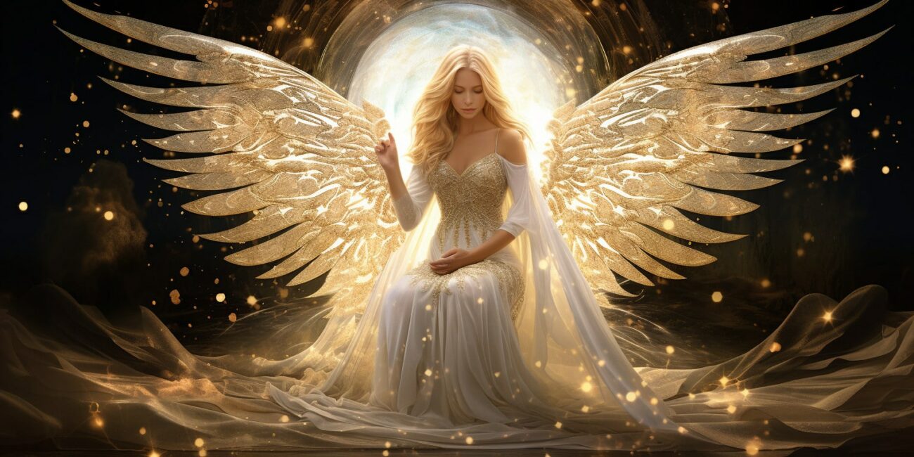 Angel Number 676 - Angel with long blonde hair.