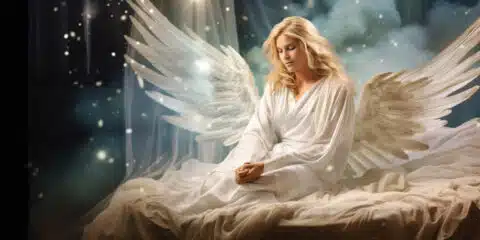 Angel Number 1911 - Angel with long blonde hair.