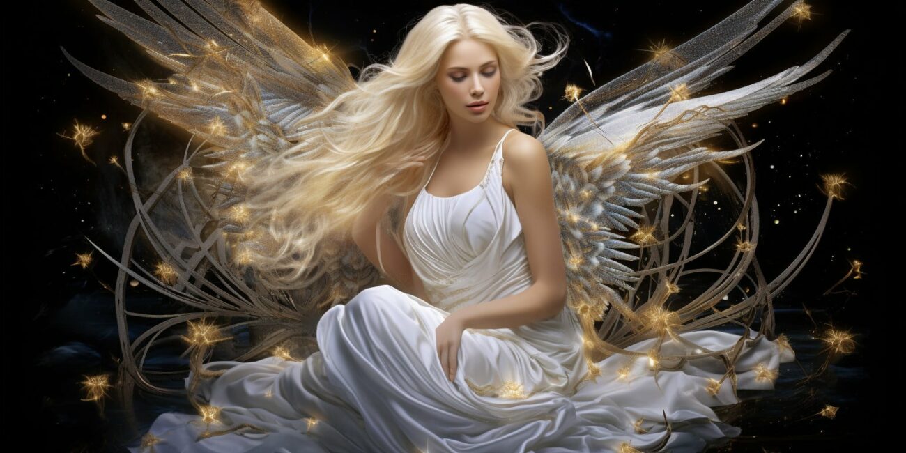 Angel Number 9199 - Angel with long blonde hair.